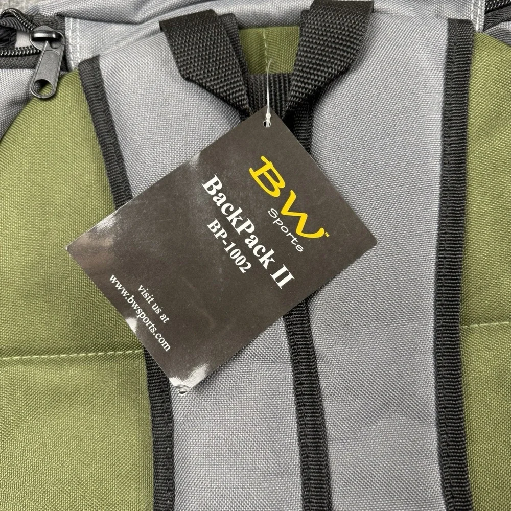 BW Sports Fishing Backpack Green Rod Storage Travel Outdoors BP-1002 NEW